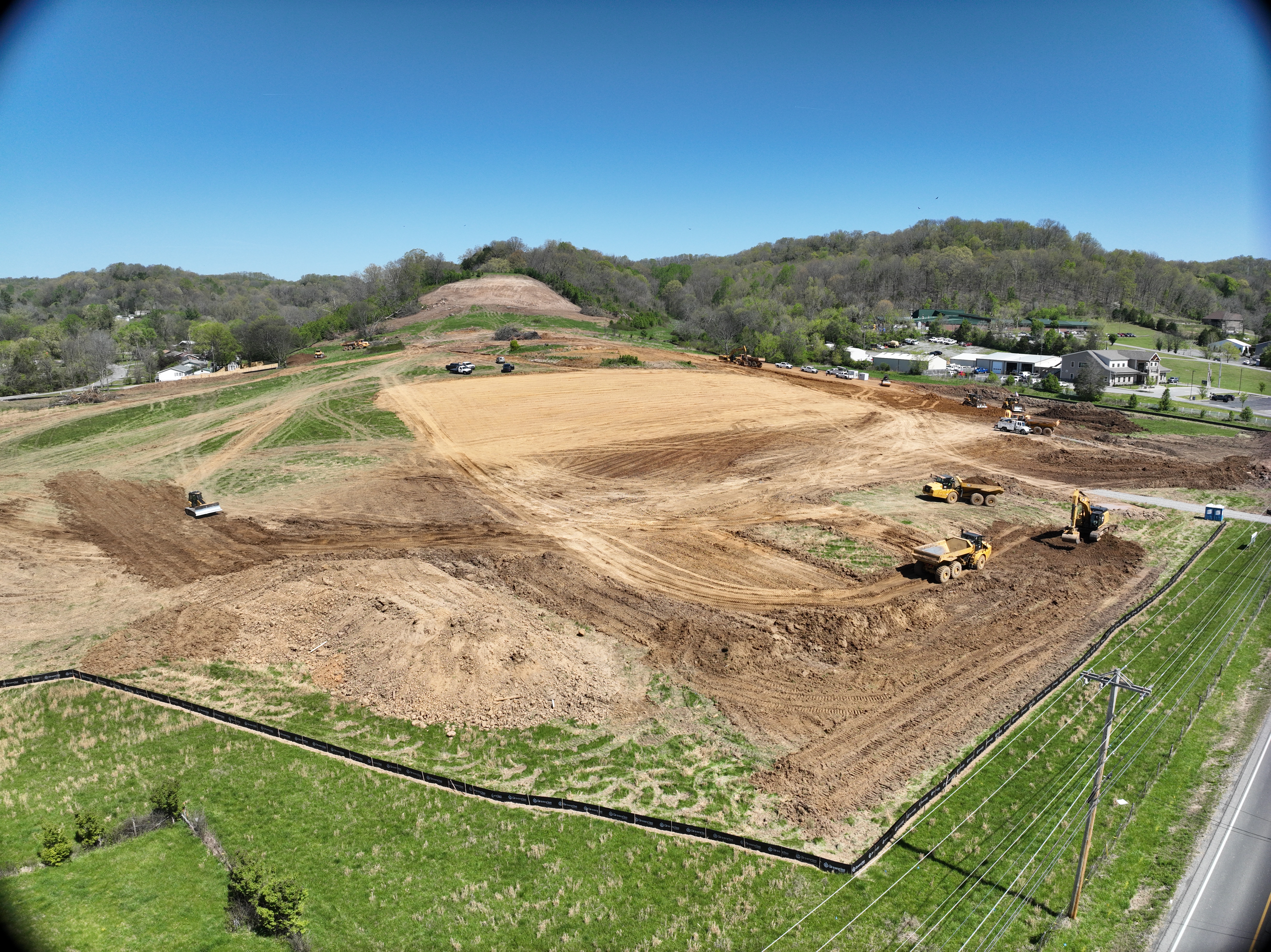 JKE (Josh King Excavation) areial view of project site different angle